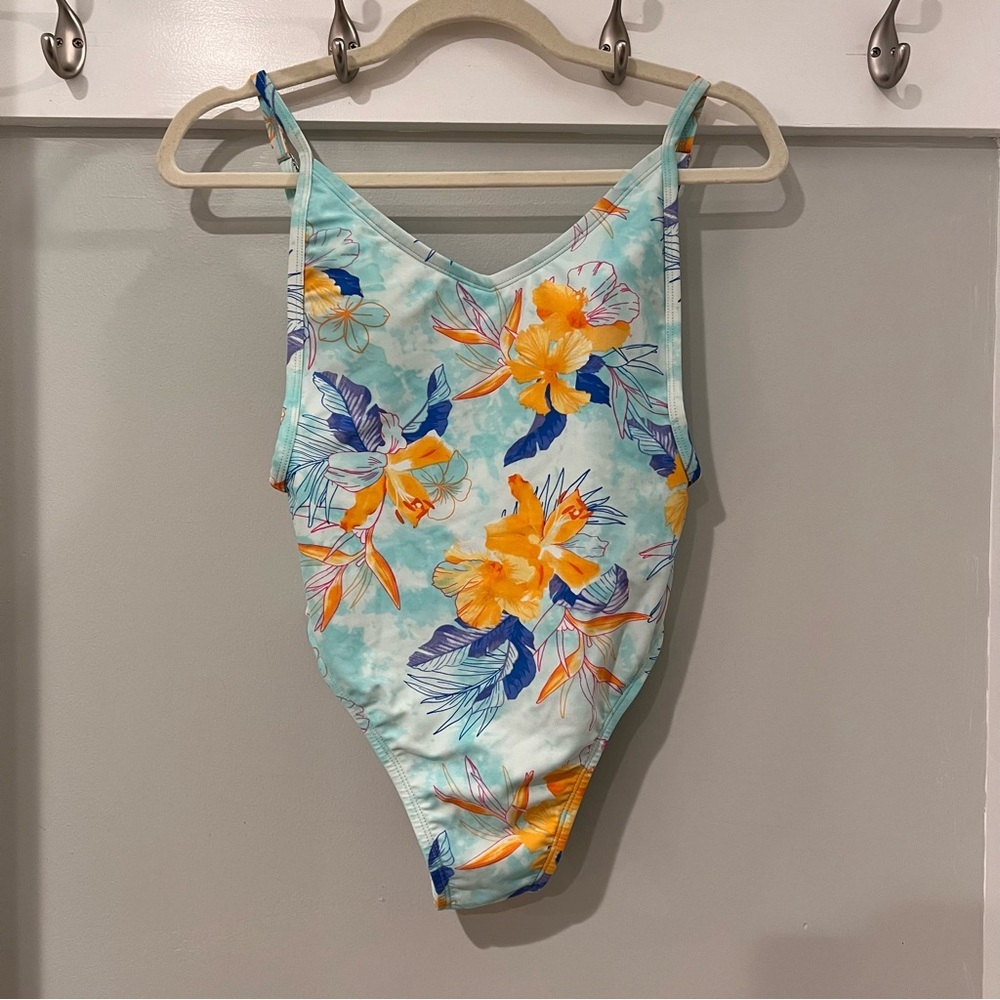 Xhilaration Floral One-Piece Swimsuit